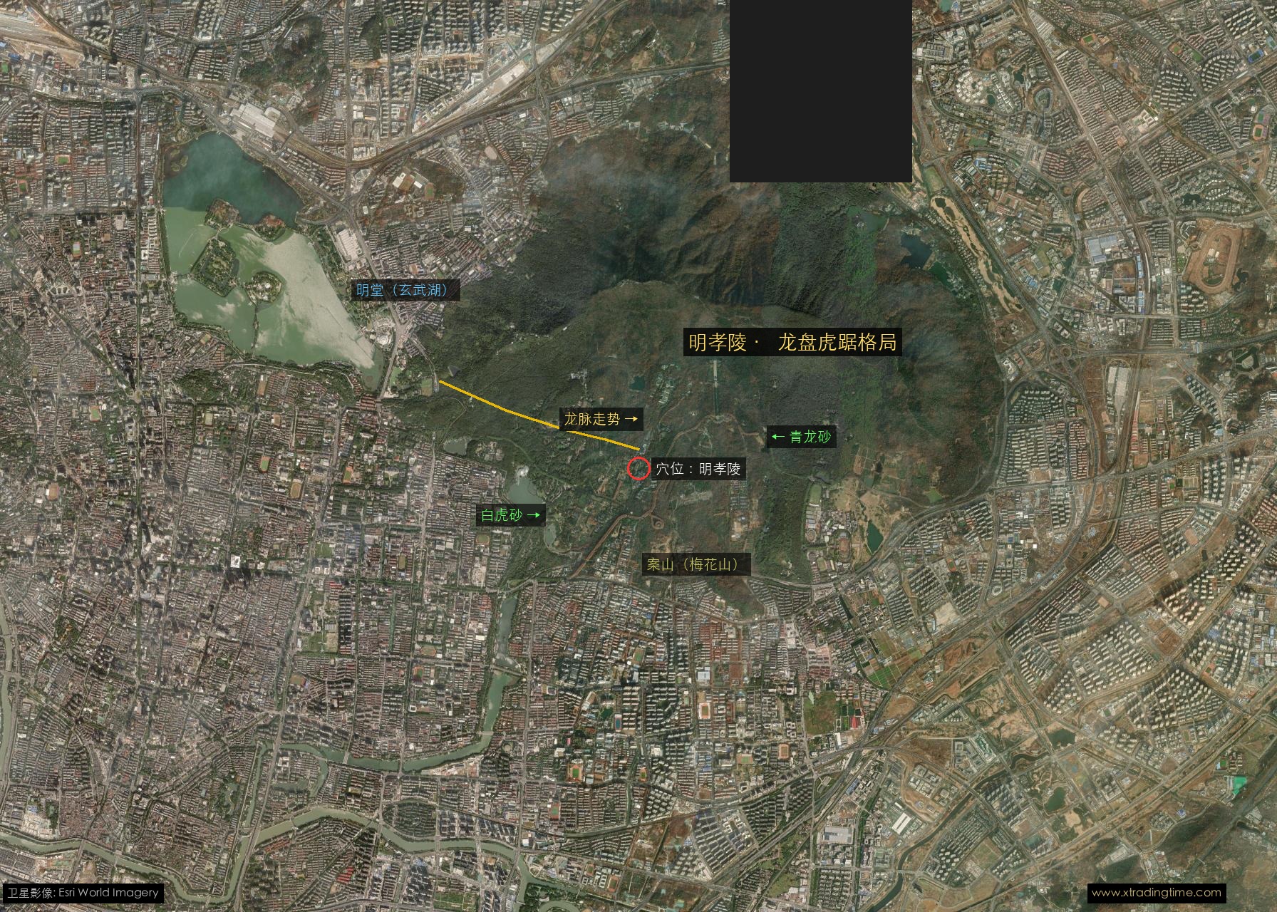 明孝陵 · 龙盘虎踞 卫星标注图